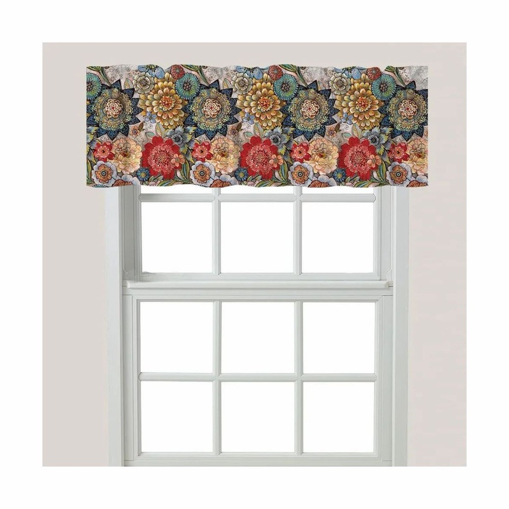 Laural Home Boho Bouquet Floral Window Valances 60 X 18 One Valance Per Package